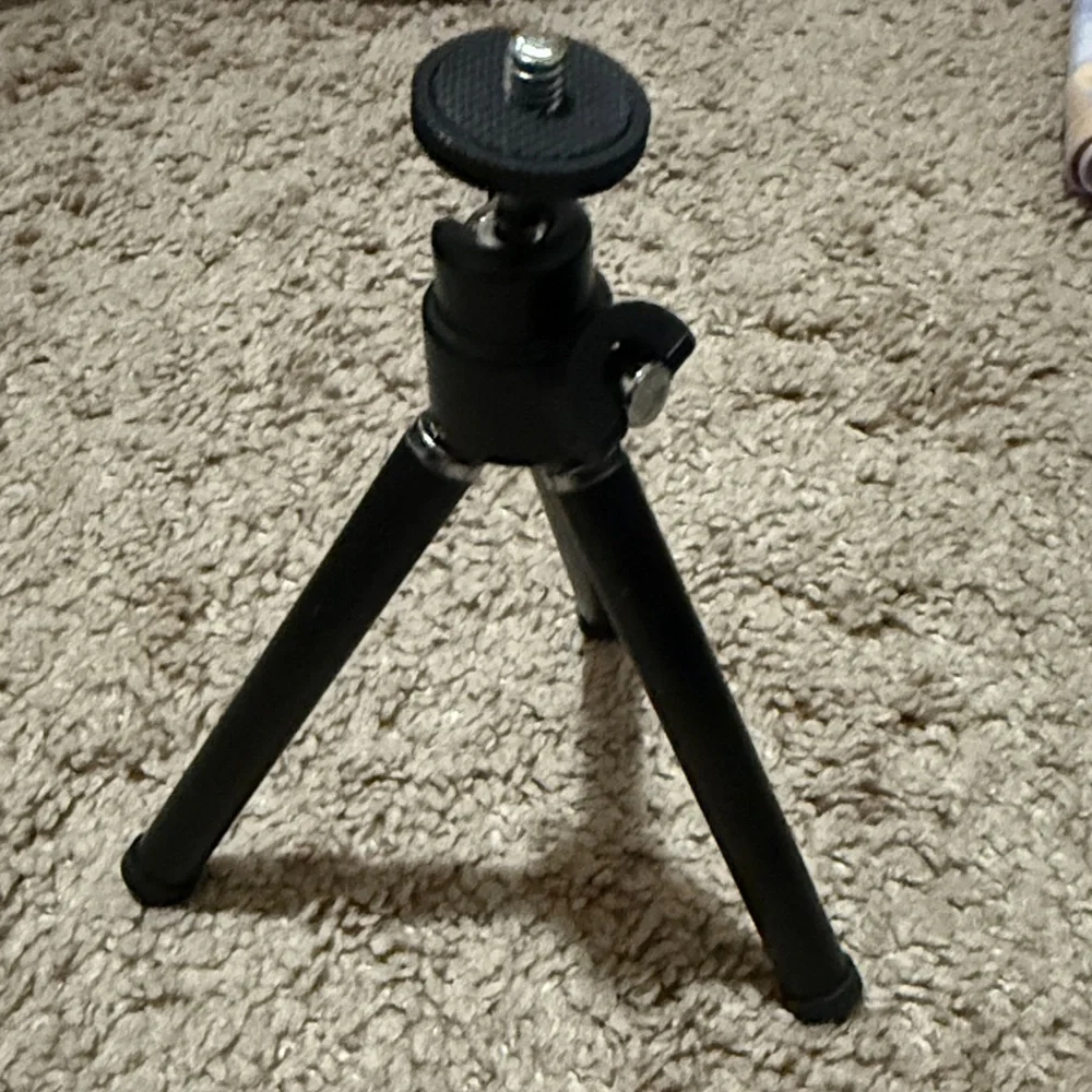 Black Mini Camera Tripod - Compact Tabletop Mount